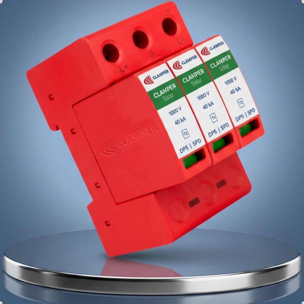 Protetor De Surto DPS Solar Clamper 1000V 40KA Fotovoltaico Painel Placa Sistema Resistente