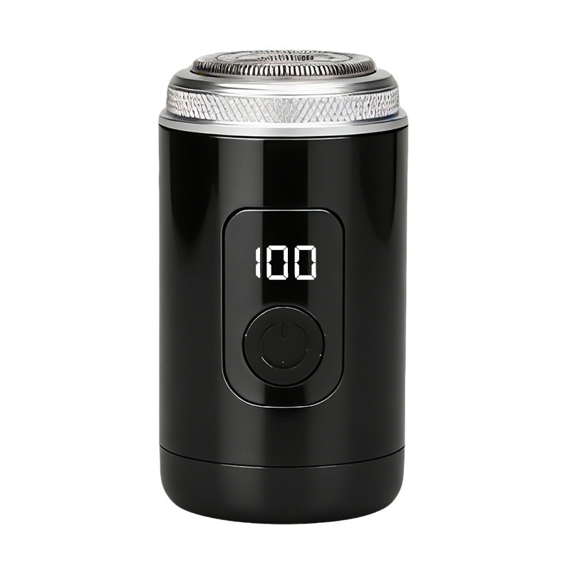 Mini Barbeador Elétrico para Homens com Display LCD Aparador de Barba Portátil Recarregável Baoshi.Sotre