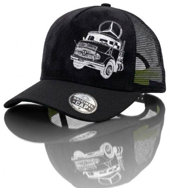 Boné Mercedes Benz bone masculino trucker caminhão Mercedes aba curvada e regulagem