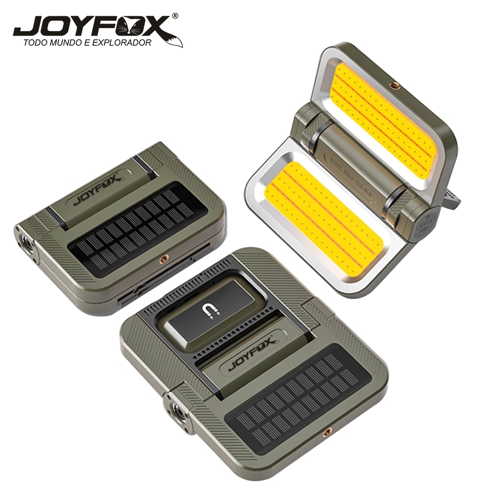 Luminária Lanterna De Trabalho Led Recarregável Solar Ímã Forte 5000mAh Joyfox Portátil