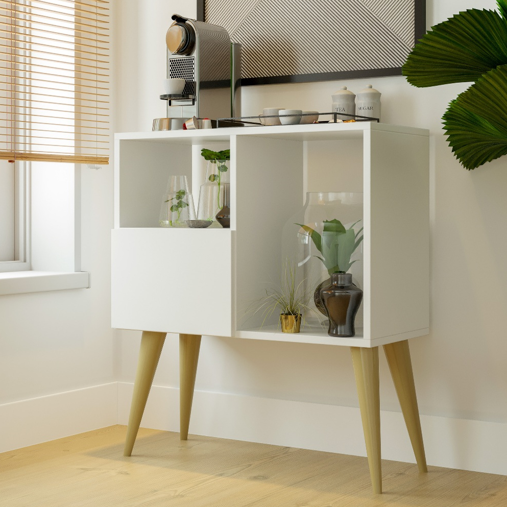 Aparador Buffet Multiuso Com Porta Retrô Cantinho do Café Marrocos