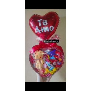 Cesta Presente Namorada Mãe Amiga com Balão e fotos Presente Cesta cesta coração Romântico aniversário presente namorada