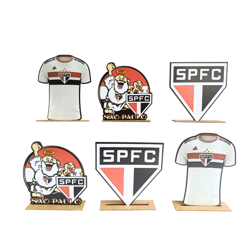 Kit Display de Mesa 6 Peças Para Festa São Paulo MD em Oferta na Shopee