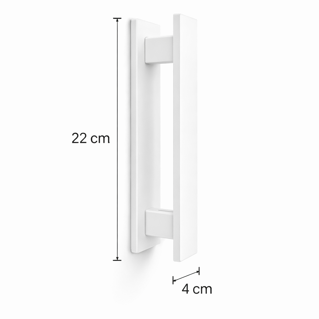Puxador Branco Para Porta De Vidro Sem Furo NOVIDADE E INOVAÇÃO PRONTA ENTREGA ENVIO IMEDIATO - QUADRADO