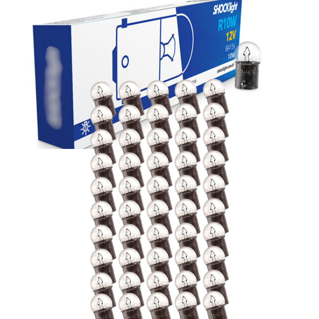 Kit 50 Lâmpadas 67 Lanterna 12v R10w Uv Inmetro Shocklight