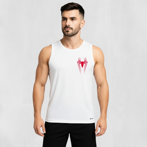 Regata Dry Fit Masculina - ARANHA - Academia Corrida Tecnologia Dry Fit Elasticidade Superior Conforto Térmico
