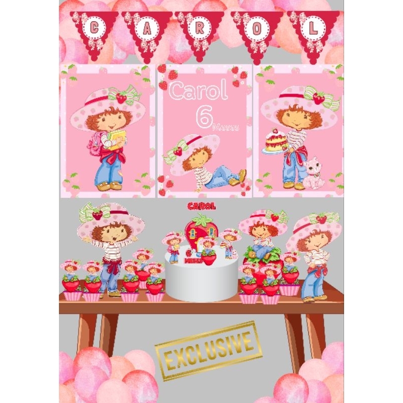 Kit Só  um Bolinho  da Moranguinho  para festa 🥳 Aniversários