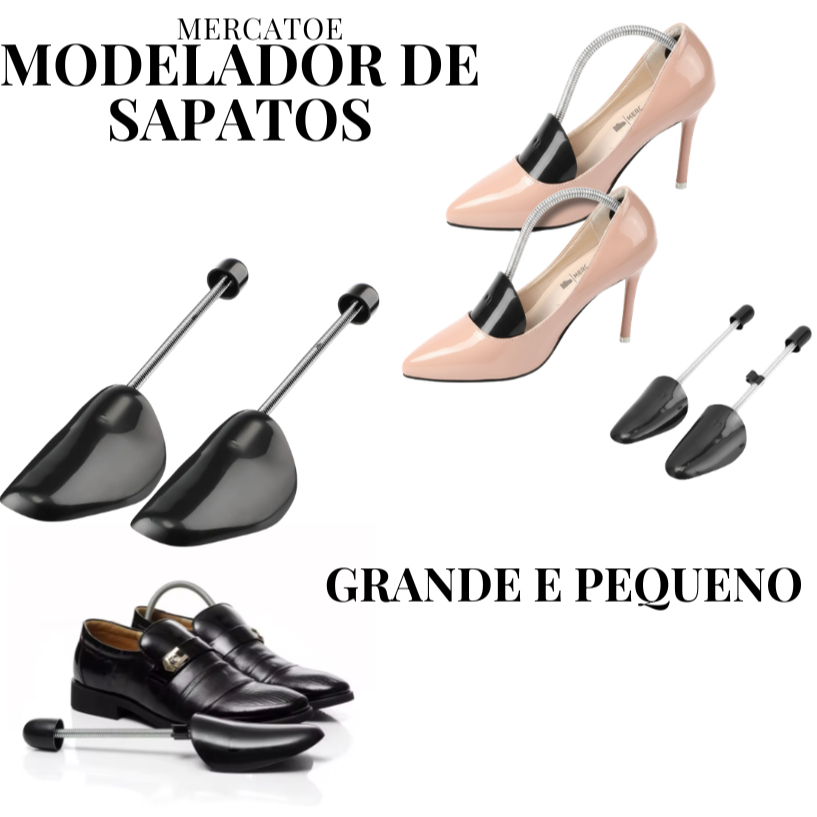 Par de Modeladores FLEXÍVEL Pequeno ou Grande do 32 ao 44 - Anti-deformação Anti-Rugas Tênis Sapatos