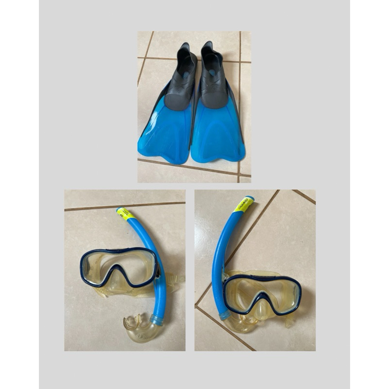 Kit Pé de pato + um par de snorkel Tribord