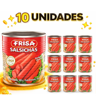 Kit  C/10 unidades Salsicha Lata Frisa 180g Tipo Viena em Oferta na Shopee