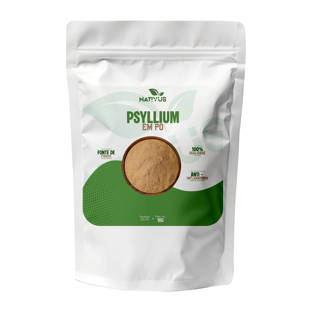 Psyllium em Pó 100% Puro 1KG Premium Importado