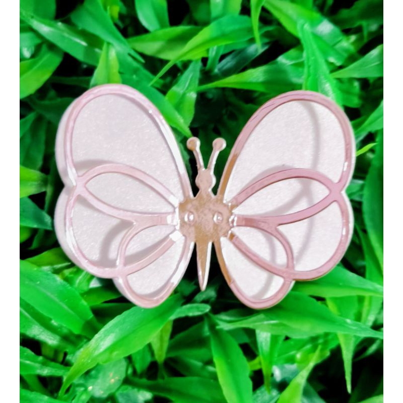 Kit 20 borboleta Real/apliques para lembrancinhas/apliques oara topo de bolo/Borboletas dupla. Rosa bebe+lamicote Rose.