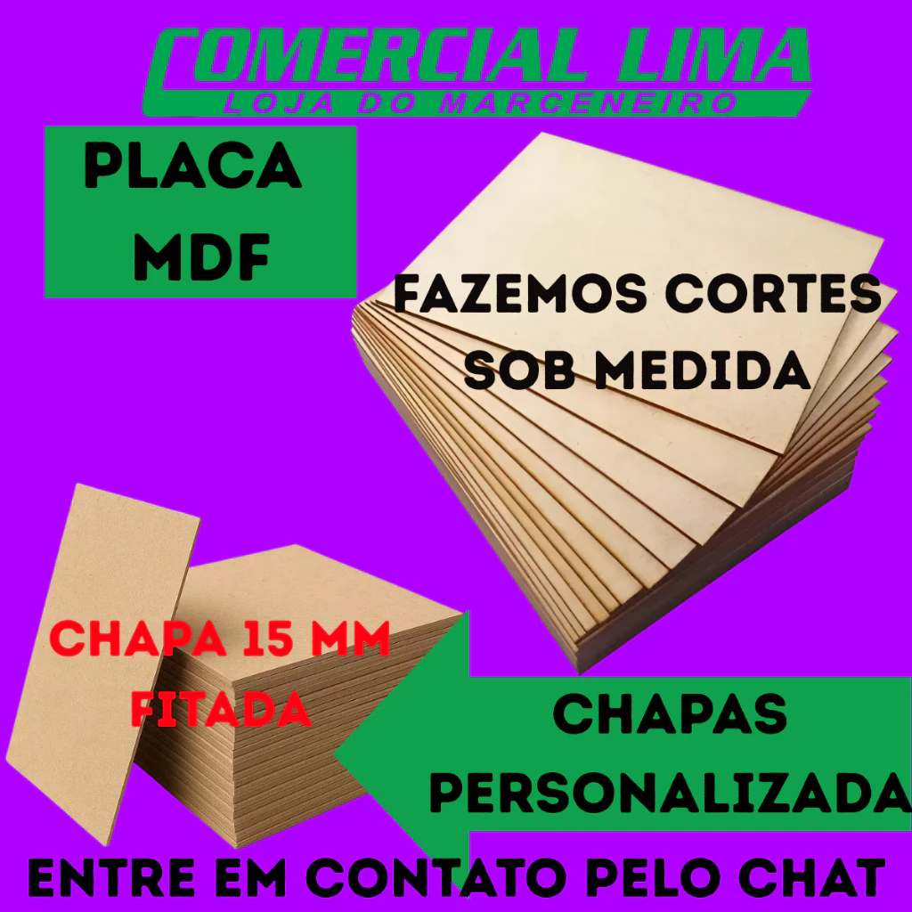 Placa Chapa MDF 15MM Sob Medida PERSONALIZADA Para Quadros Decorativos Porta Retrato Artesanato