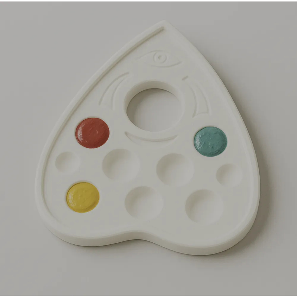 Paleta de Pintura Estilo Ouija Planchette Impressão 3D Aquarela Tinta Acrílica Artesanato