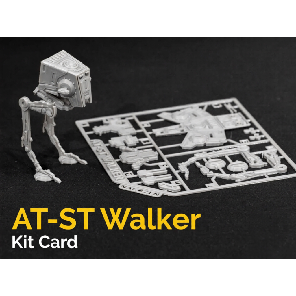 Kit Montar AT-ST Walker Star Wars Cartão 3D Colecionável Presente Geek Nerd