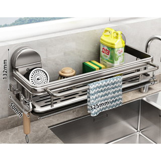 Suporte Organizador de Pia em Aço Carbono Preto Porta Esponja Detergente e Pano Bandeja Coletora Antiferrugem Instalação em Oferta na Shopee