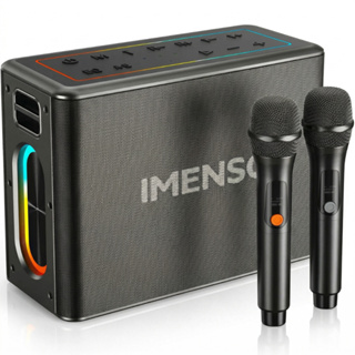 CAIXA DE SOM BLUETOOTH IMENSO IMS-X32 + 2 MICROFONES em Oferta na Shopee