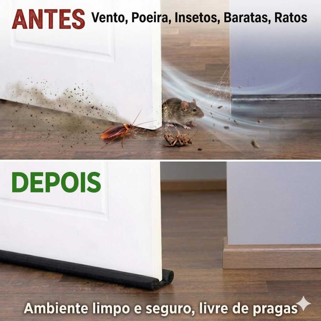 Protetor de Porta Duplo 70cm 1 Peça 100% Policloreto de Vinila Impermeável