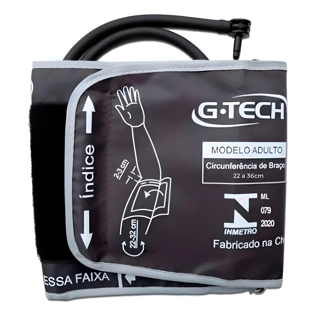 Braçadeira Adulto Aparelho Pressão Automático G-tech 22 a 36cm