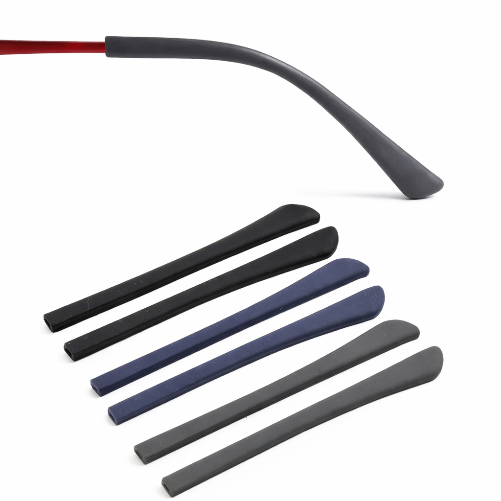 Ponteira para oculos, terminal de borracha antiderrapante para oculos de grau 1 par