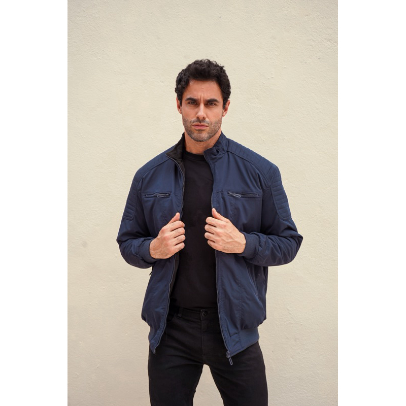 Jaqueta Bomber Masculina Dupla Face | Sarja premium Moderna | casual |zíper Frontal