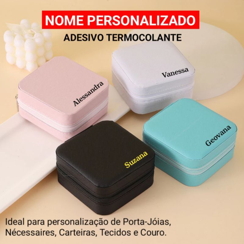 Adesivos 2/5/10/15/20/25/30 Nomes personalizados adesivos termocolantes para porta jóias, carteira
