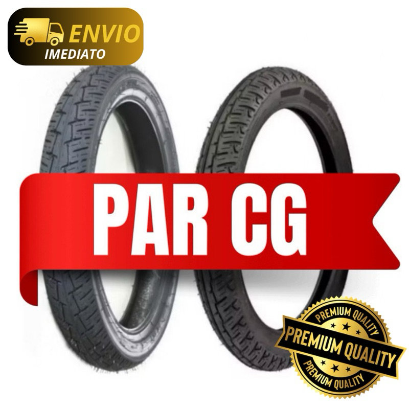 Par Pneus Milênio tyres 100% Borracha  Dianteiro + Traseiro 275-18 • 90/90-18 Cg 125 Titan 150 Ybr Fazer Factor Today