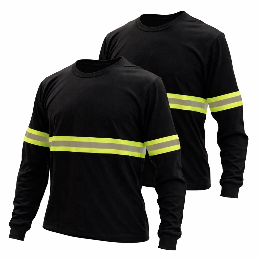 Kit 2 camisetas manga longa com refletivo uniforme trabalho uniforme