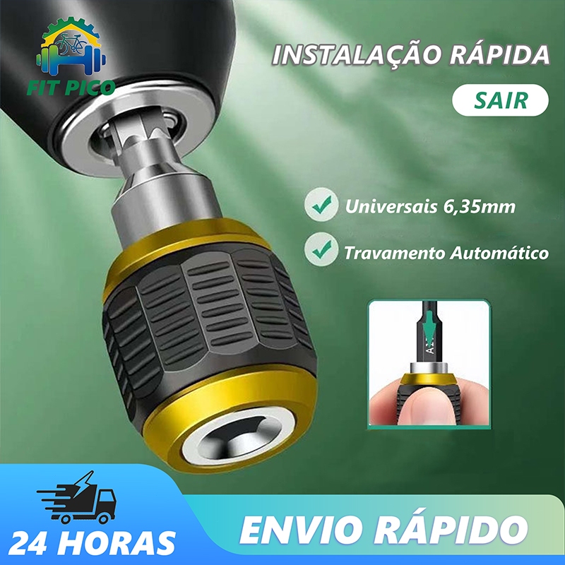 1/3pcs Adaptadores de Mandril Acoplamento Rápido 1/4 com Haste Hexagonal 60mm