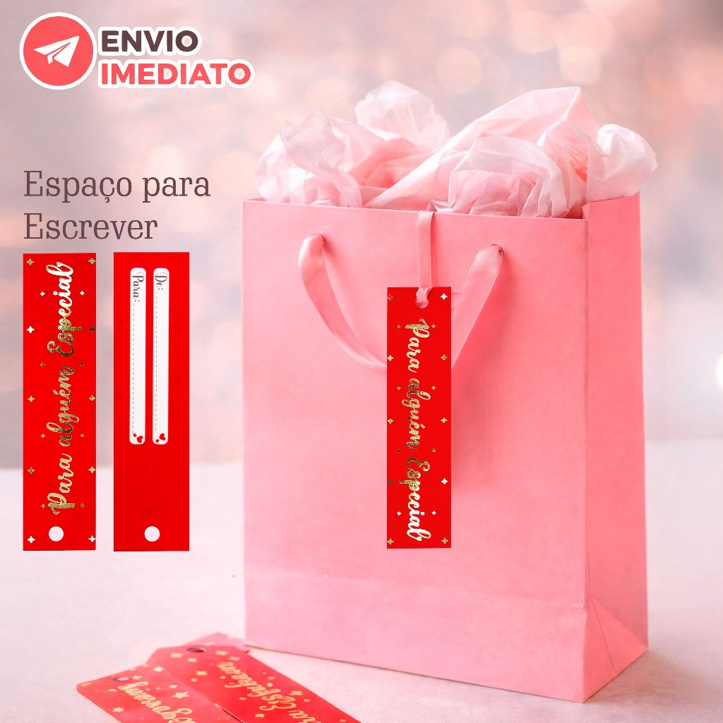 Tag Premium Dia Dos Namorados Para Cliente Hot Stamping Dourado