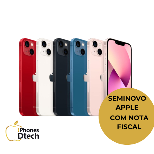 Celular iPhone 13 128gb 256gb 5g Dual Sim SEMINOVO Original Com Nota Fiscal