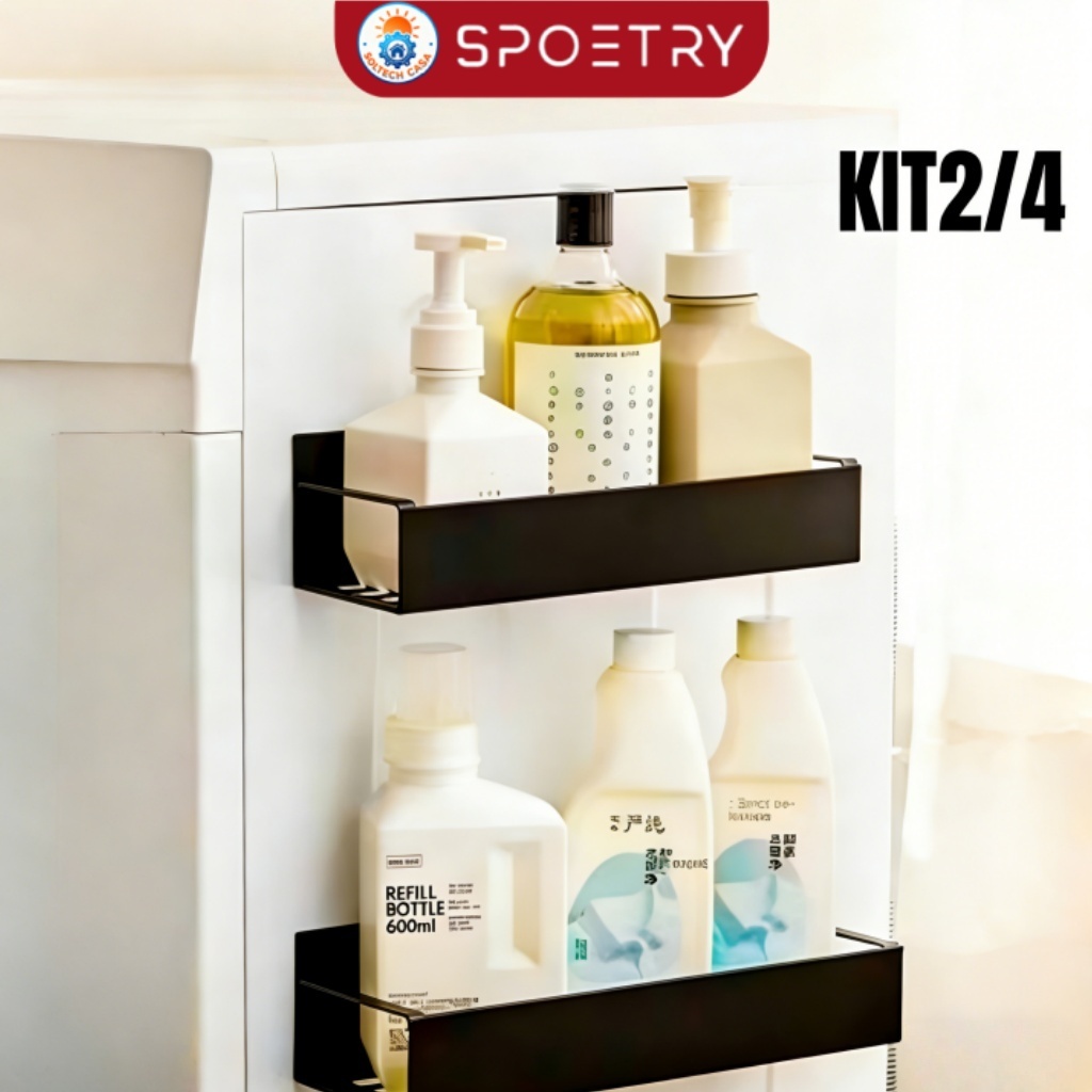 KIT4 Suporte Magnético Para Geladeira,Cozinha Organizador Magnético para Geladeira com Ímã Forte para Organização