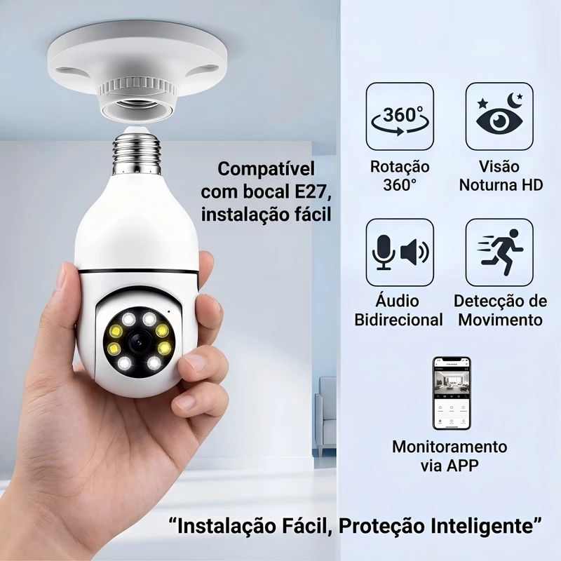 Câmera de Segurança WIFI v360pro 8177 360° — foto 5