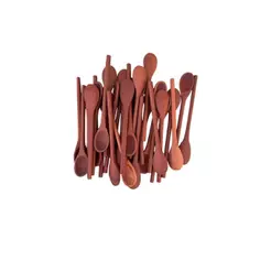 Kit 5 a 20 Colheres para Pimenta 13cm de Pau Artesanal Pequena Doces, Bolos, Molho, Cozinha