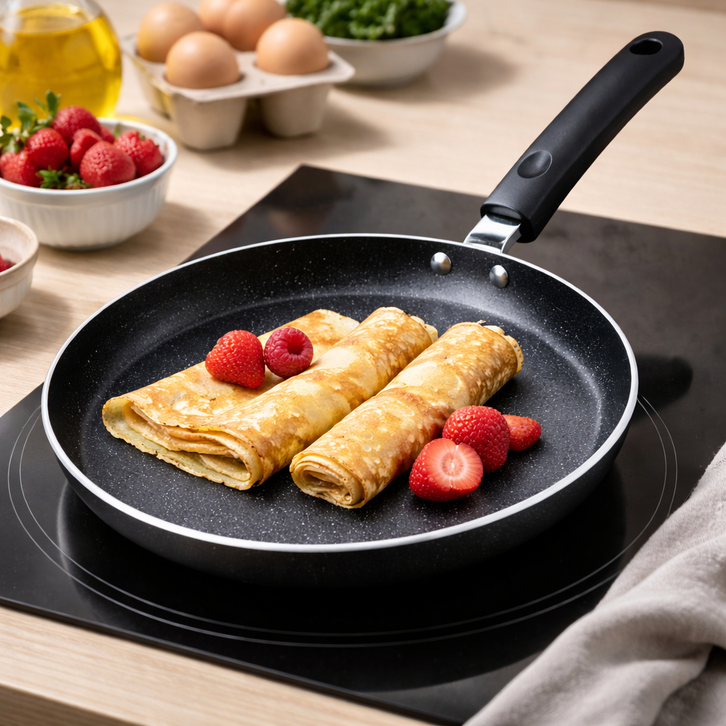 Frigideira Antiaderente Indução Vitrocerâmico Panquequeira 26cm Tapioca Crepe