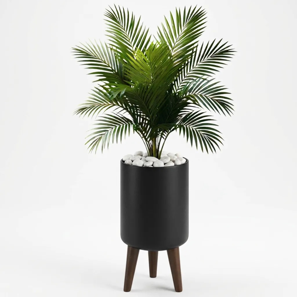Coqueiro Palmeira Imperial Artificial Enfeite Vaso Cachepot