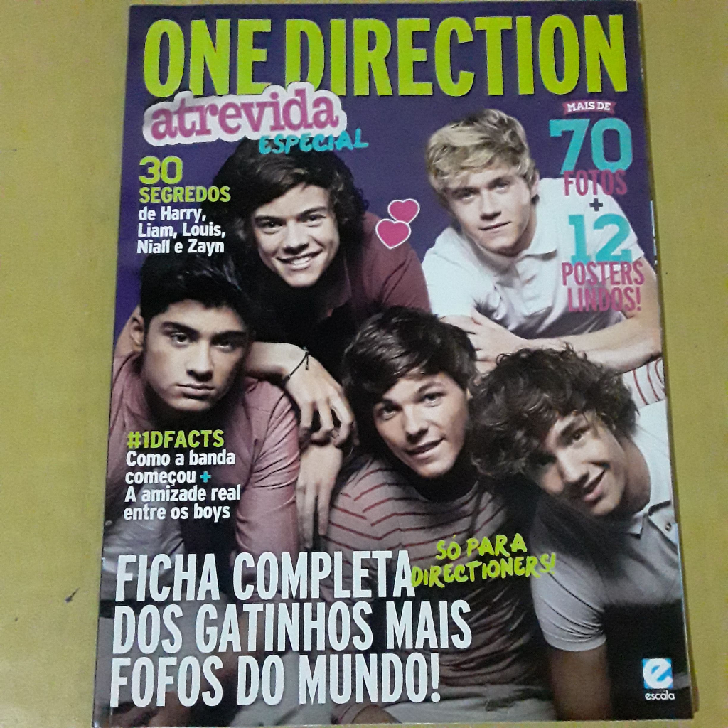 KIT ONE DIRECTION ATREVIDA ESPECIAL ONE DIRECTION MAIS DE 70 FOTOS 12 PÔSTERES + 5 MINI LIVROS + GUIA DE FÉRIAS CAPA 1D