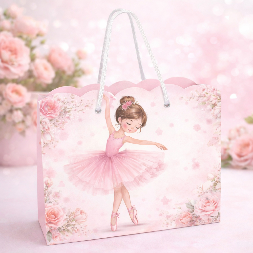 Sacolinha Bailarina Personalizada | Festa Infantil Menina | Lembrancinha Infantil