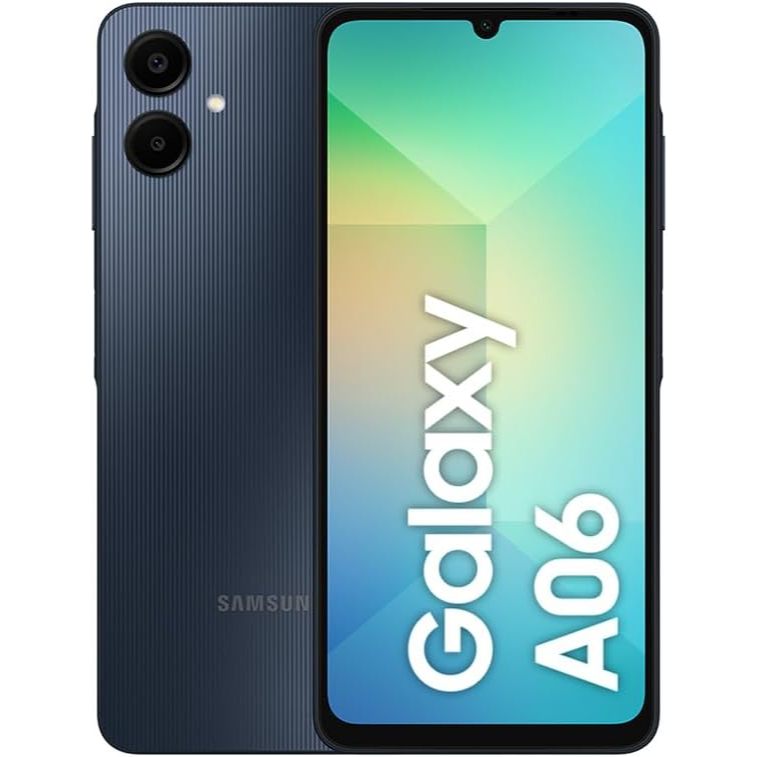 Celular Samsung Galaxy A06, 128GB, 4GB RAM, Tela 6.7", Câm. Traseira 50+2MP, Frontal 8MP (Azul Escuro)