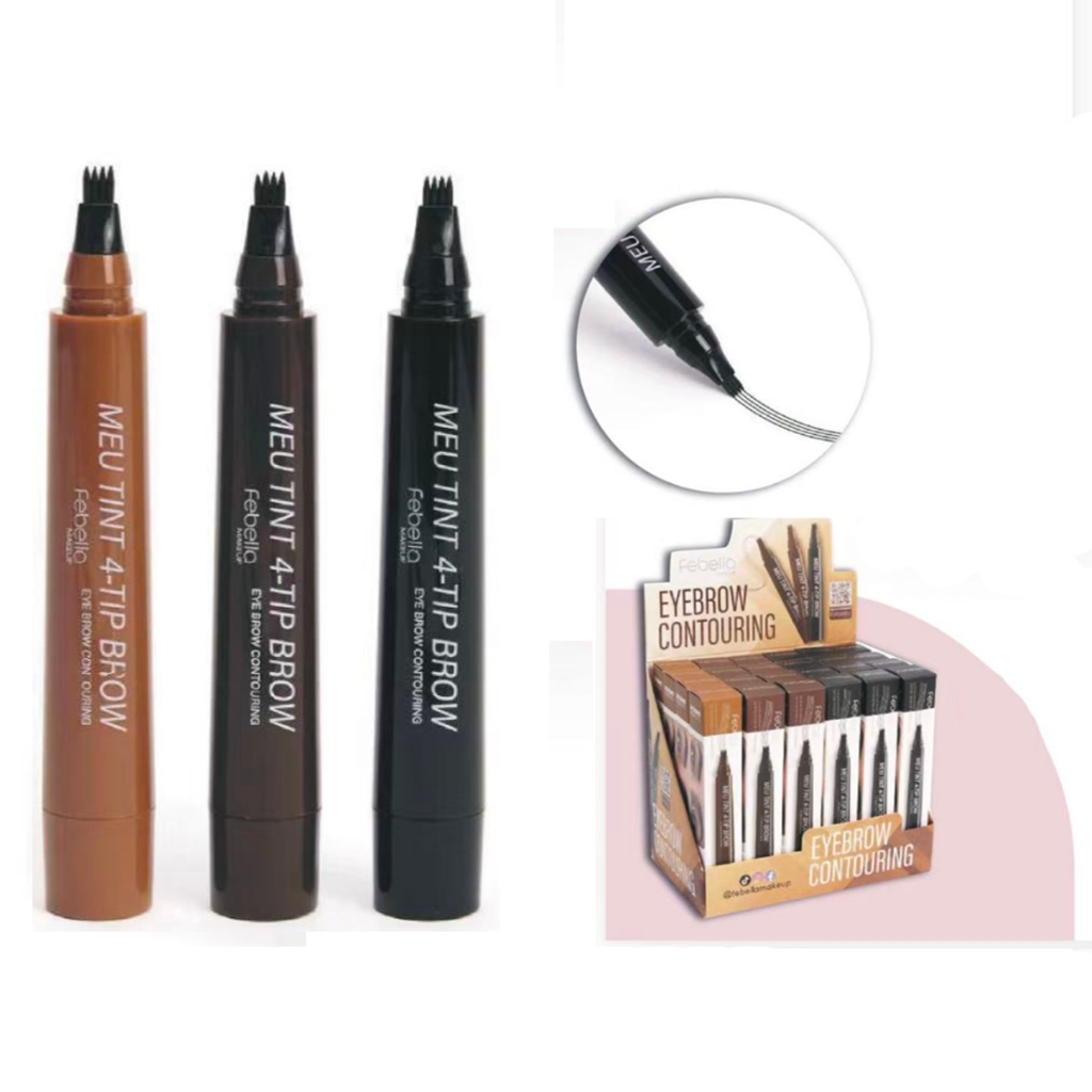 Meu tint 4-tip Brow caneta delineador para sobrancelhas FEBELLA de fio a fio CSL2013