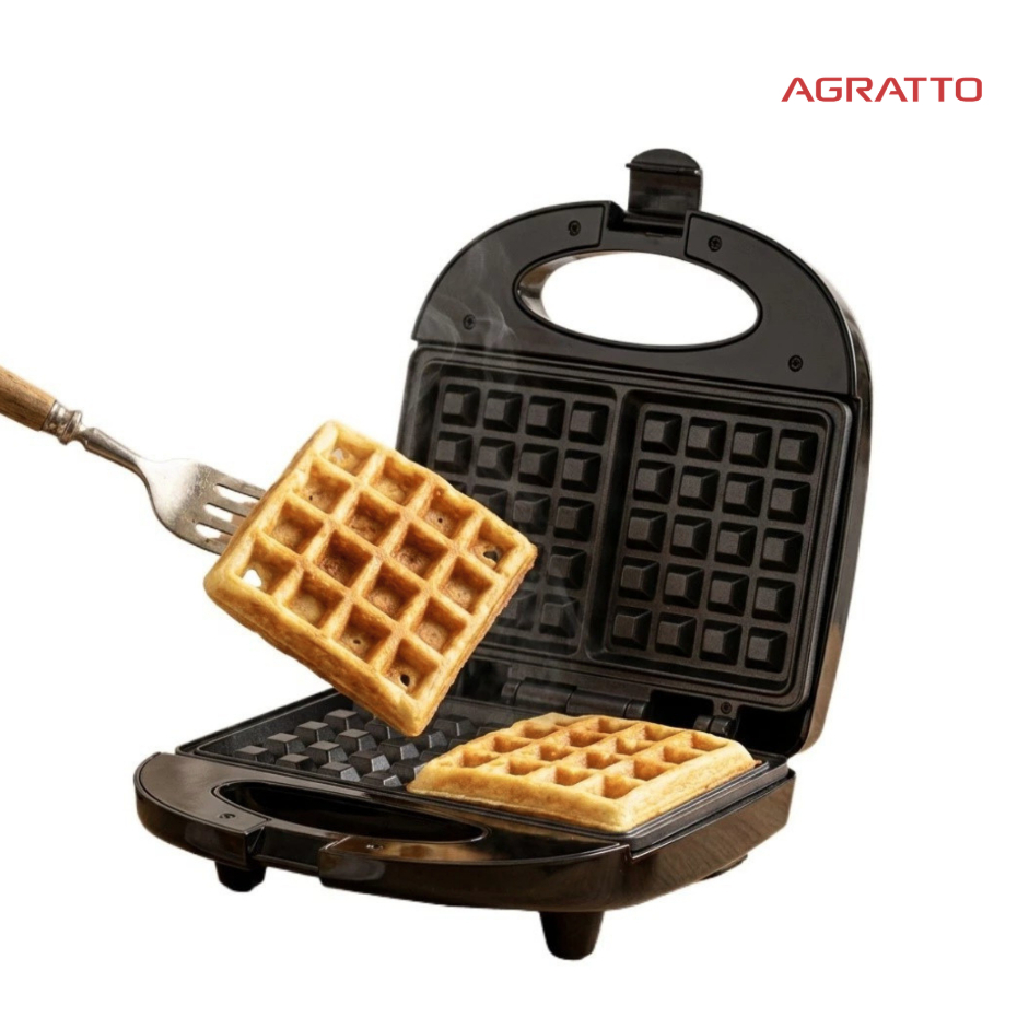 Máquina de Waffle Elétrica 127/220V Antiaderente Aroma Grill Agratto