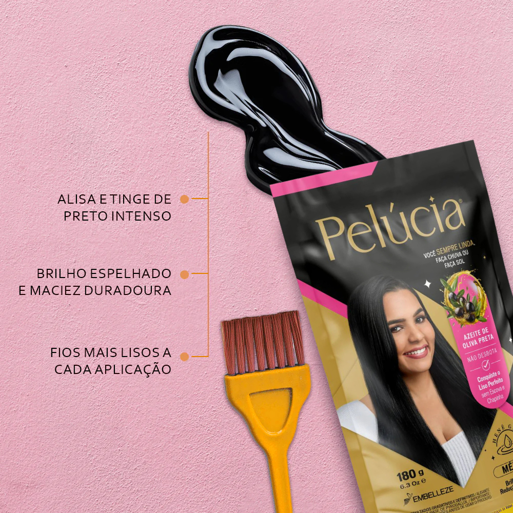 Alisante Embelleze Henê Se Joga na Pelúcia Médio Pouch 180g · foto 2