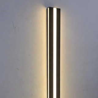 Arandela  Linear Preta Triplicare 100cm 3000K  Moderna Parede Luz Dupla Sala  Quarto Luxo Decorativa