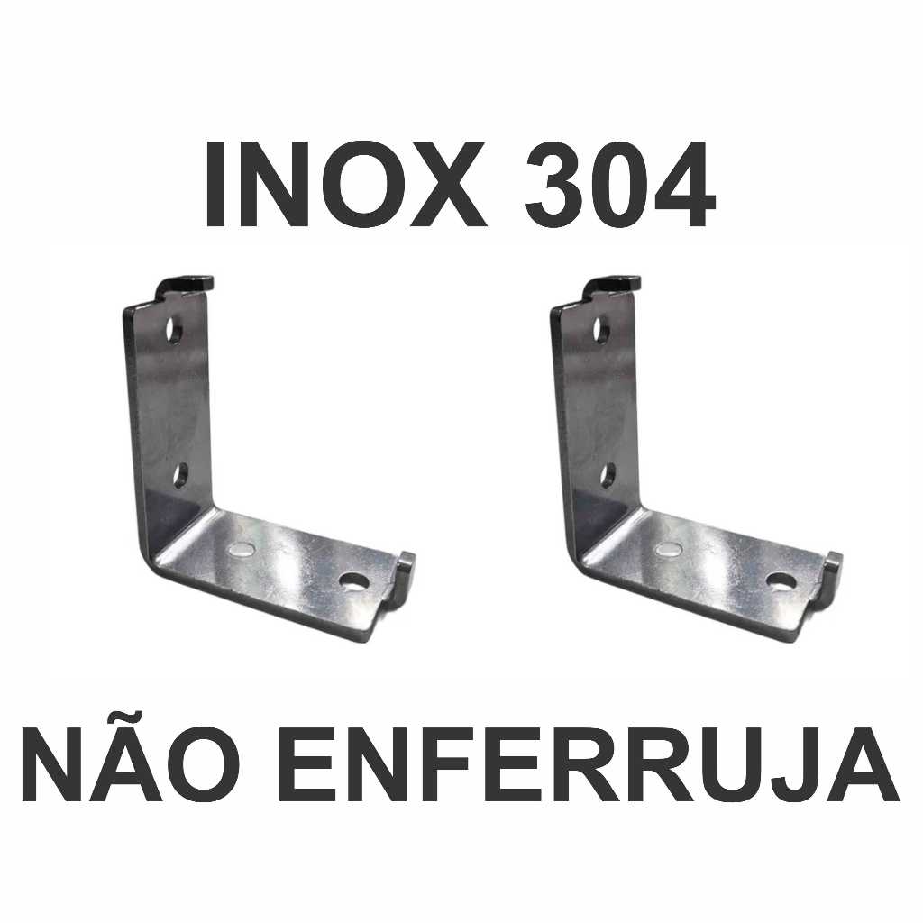 Kit 2 Suporte De Inox Extintor De Incêndio e Maca Parede Não Enferruja
