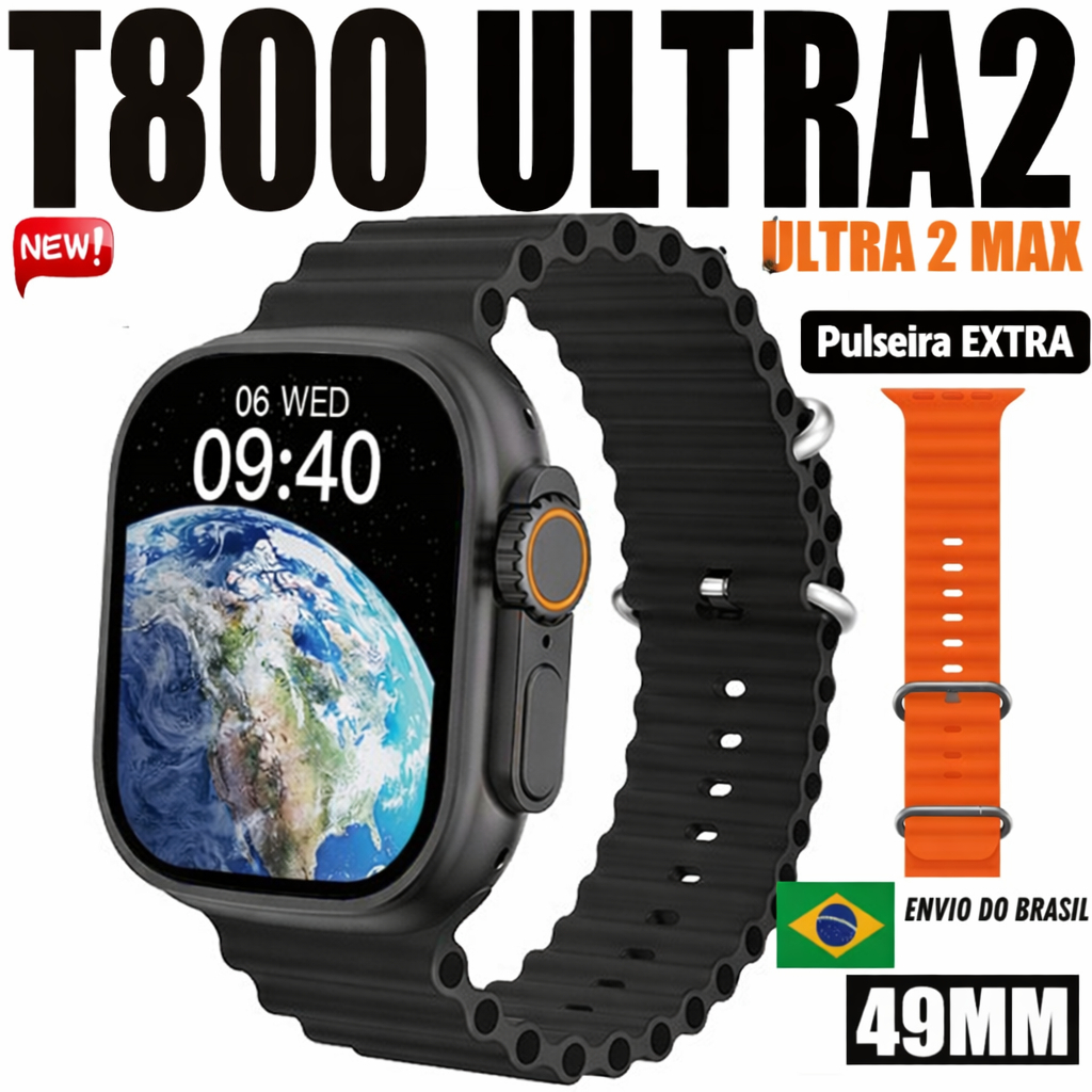 Relógio  MaculiunoT800 Ultra Smart Watch Esportivo Sem Fio À Prova D'água T800 Ultra2 MAX Nova Série 8  910 plus