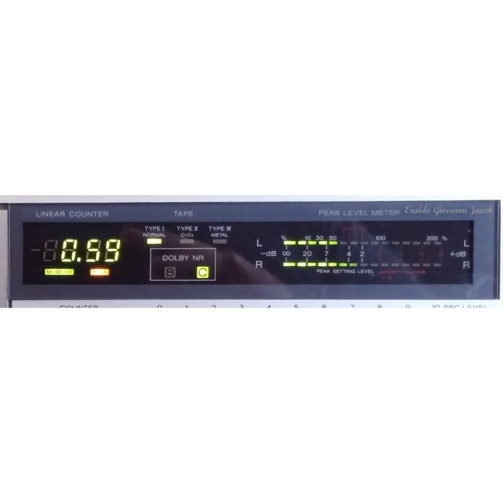 display visor Tape Deck Sony Tc Fx 510r partes placas peças