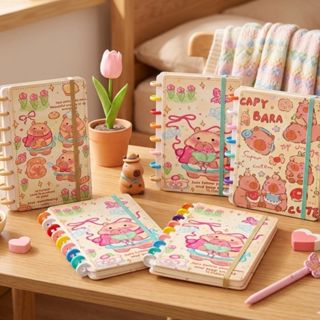 Caderno Design-Capivara Inteligente 8/10 Discos A5/B5 Escolar/Escritório/Papelaria 80 Folhas Removível em Oferta na Shopee