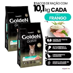 Kit 2 Ração Golden Fórmula Gatos Filhotes Sabor Frango 10,1kg