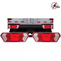 Par Lanterna Traseira Caminhão Implementos Lanterna Traseira Guerra Carreta Baú Truck Led 24V Lanterna Led Caminhão