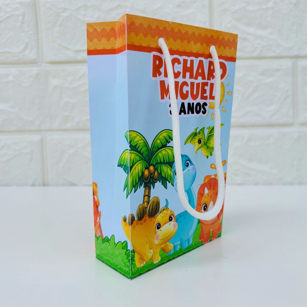 Sacolinha P Dinossauro Baby Personalizados /Lembrancinha de Festa /Aniversário